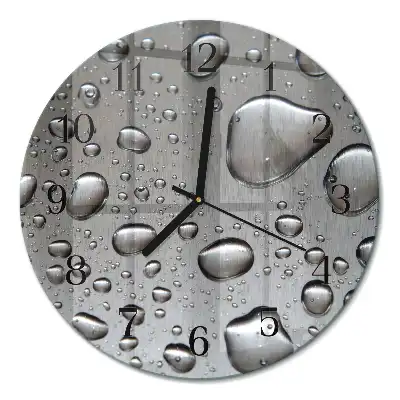 Relógio de vidro redondo Gotas