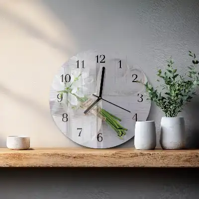 Relógio de cozinha redondo Um buquê de flores