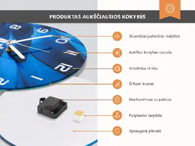 Relógio de cozinha redondo Um buquê de flores