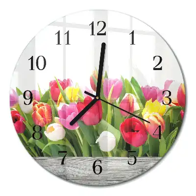 Relógio de cozinha redondo Tulipas