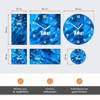 Relógio de vidro redondo Suco de laranja