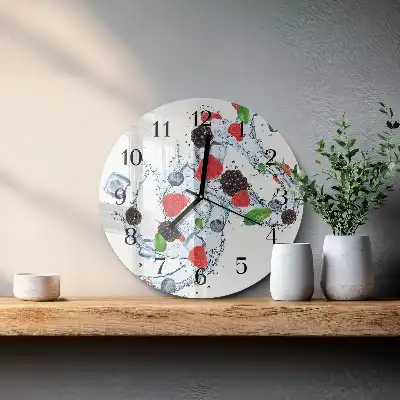Relógio de vidro redondo Sorvete de frutas