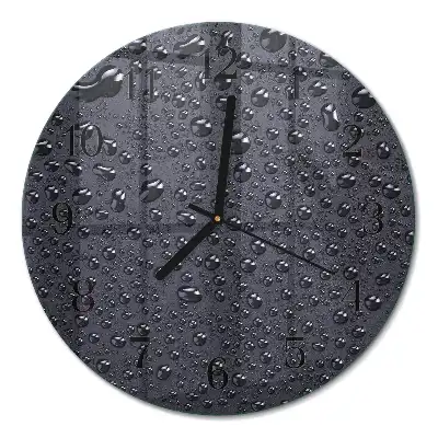 Relógio de vidro redondo Gotas
