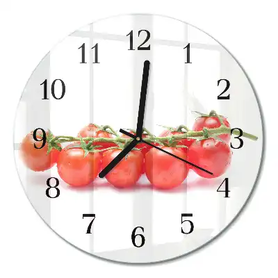 Relógio de vidro redondo Tomates