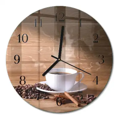 Relógio de cozinha redondo Café