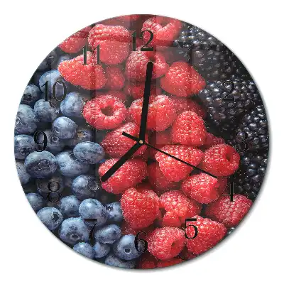 Relógio de parede redondo Frutas vermelhas