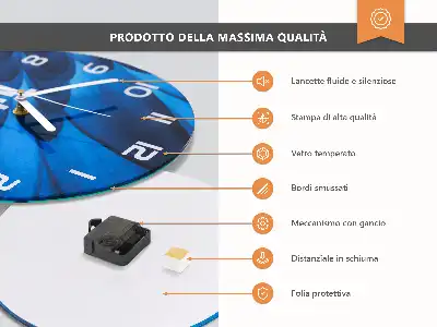 Relógio de parede redondo Frutos da floresta