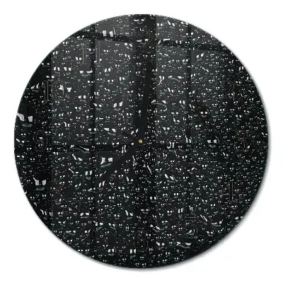 Relógio de vidro redondo Gotas de água