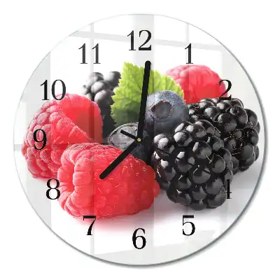 Relógio de cozinha redondo Frutas vermelhas
