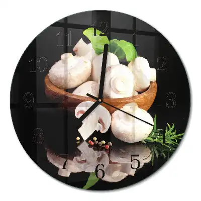 Relógio de cozinha redondo Cogumelos