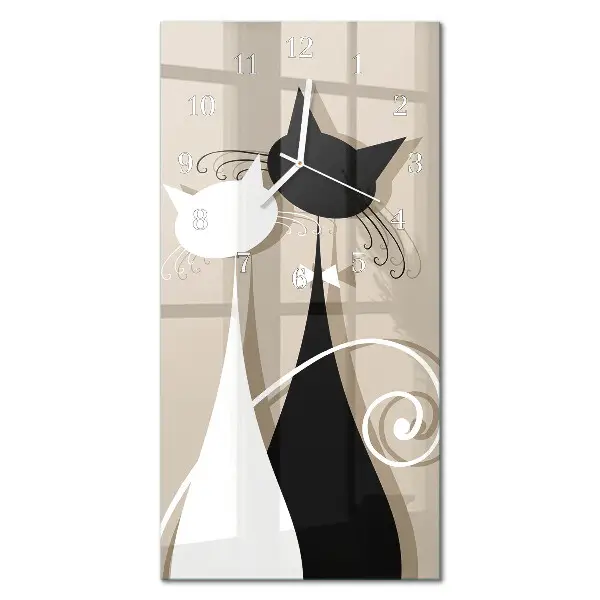 Relógio vertical Gatos