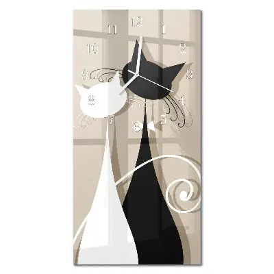 Relógio vertical Gatos