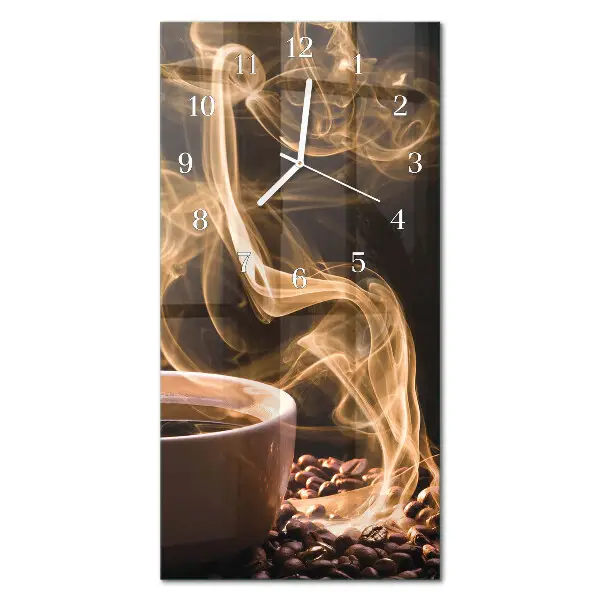 Relógio de parede retangular Uma xícara de café