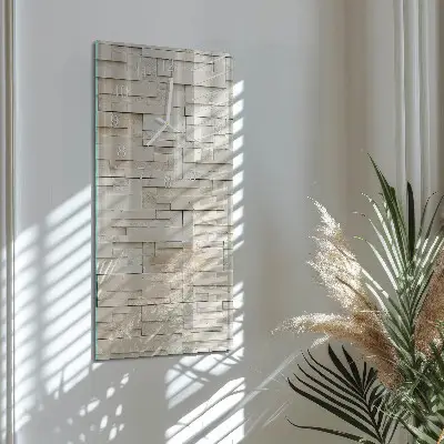 Relógio de parede retangular Muro de pedra
