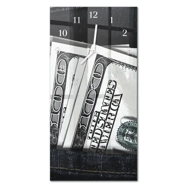 Relógio vertical Notas bancárias