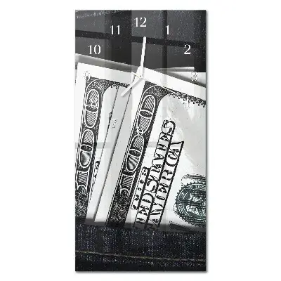 Relógio vertical Notas bancárias