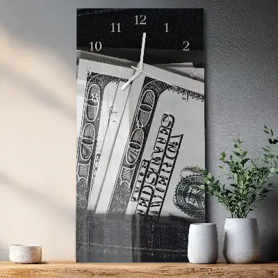 Relógio vertical Notas bancárias