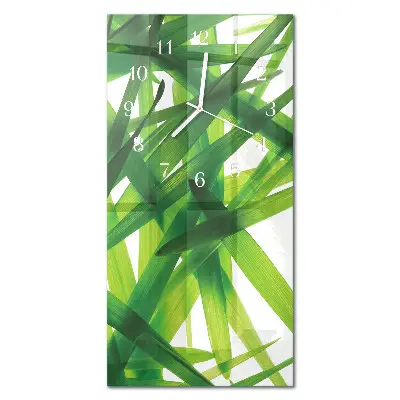Relógio vertical Folhas de plantas