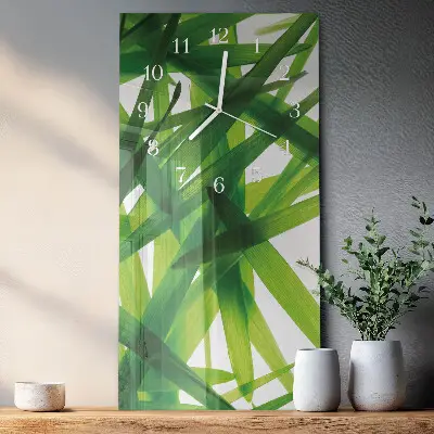Relógio vertical Folhas de plantas