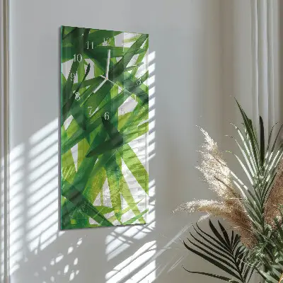 Relógio vertical Folhas de plantas