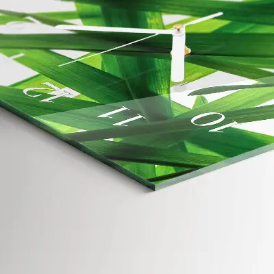 Relógio vertical Folhas de plantas