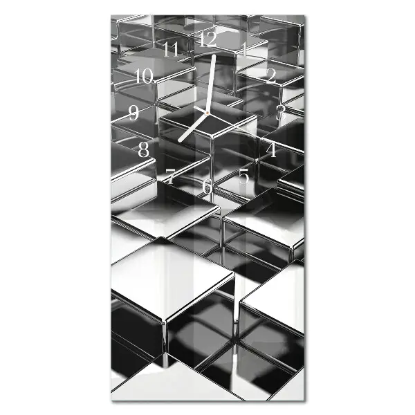 Relógio vertical Cubos de metal