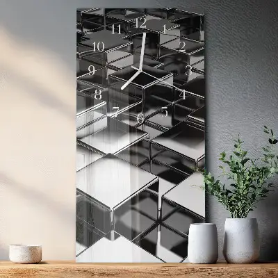 Relógio vertical Cubos de metal
