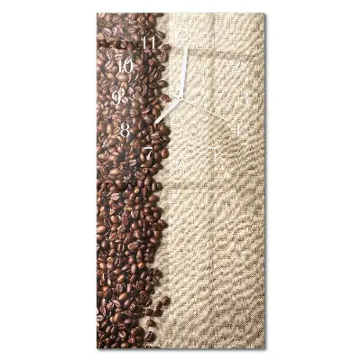 Relógio vertical Grãos de café