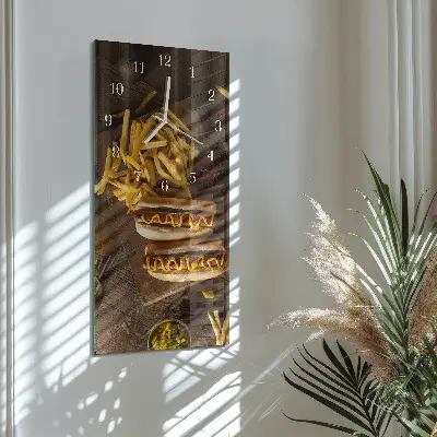 Relógio vertical Comida rápida