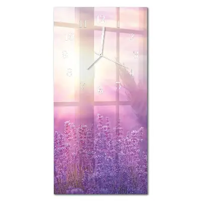Relógio de parede retangular Lavanda