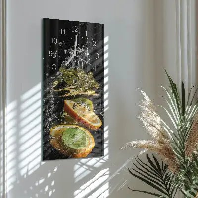Relógio de parede retangular Água de frutas