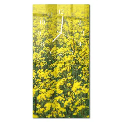 Relógio vertical Campo de flores