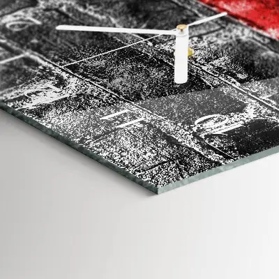 Relógio de parede retangular Tijolo