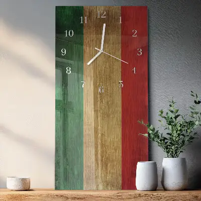 Relógio vertical bandeira italiana
