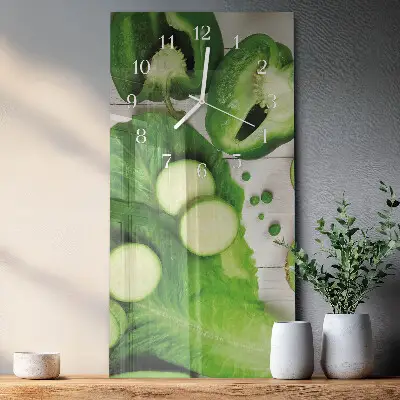 Relógio de parede retangular Vegetais