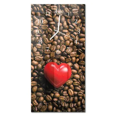 Relógio vertical Grãos de café