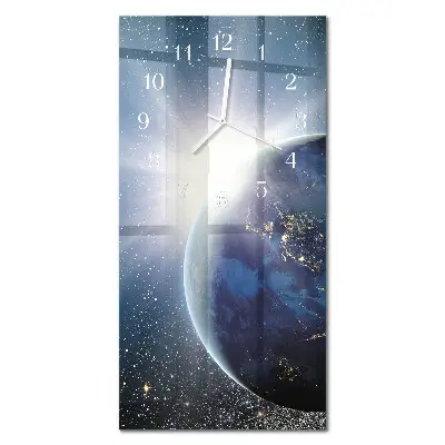 Relógio de parede retangular Universo da Terra