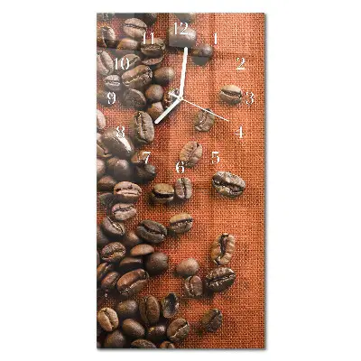 Relógio de parede retangular Grãos de café