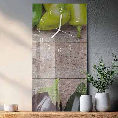 Relógio de parede retangular Mesa de vegetais