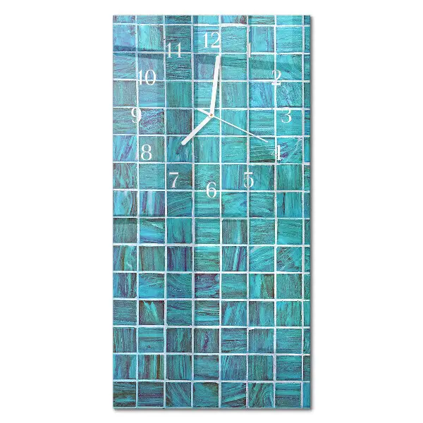 Relógio vertical Azulejos azuis