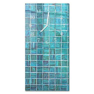 Relógio vertical Azulejos azuis