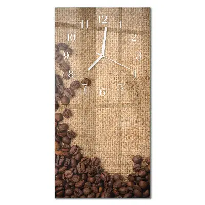 Relógio de parede retangular Grãos de café