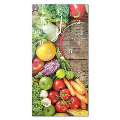 Relógio de parede retangular Vegetais