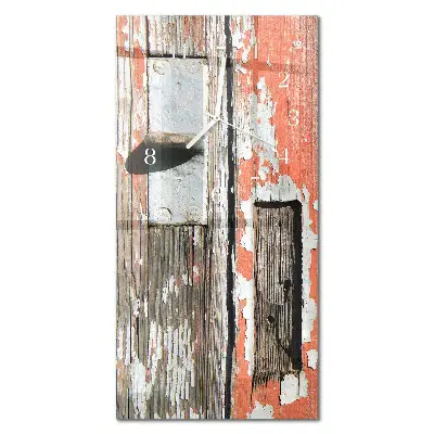 Relógio de parede retangular Porta de madeira
