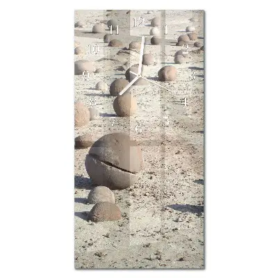 Relógio de parede retangular Pedras da praia