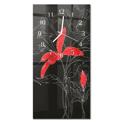 Relógio vertical Flores