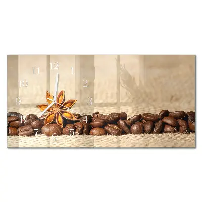 Relógio de vidro retangular Café moído