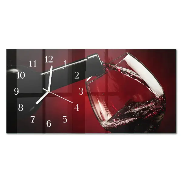 Relógio de vidro retangular Vaso de vinho