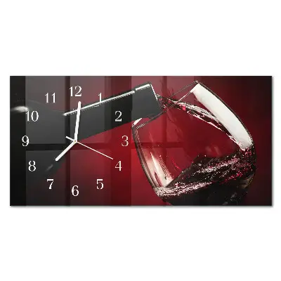 Relógio de vidro retangular Vaso de vinho