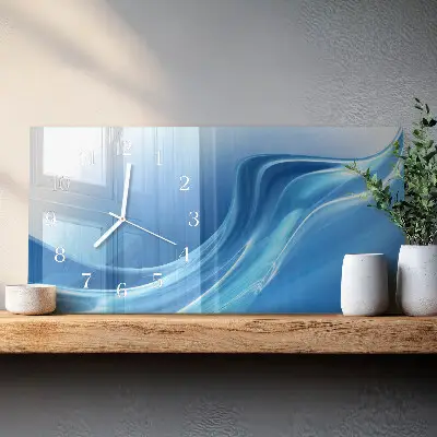 Relógio horizontal Ondas azuis